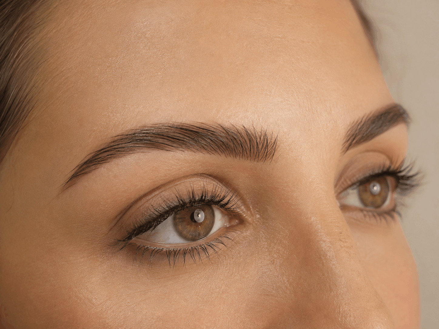Finished lash and tinting beauty result