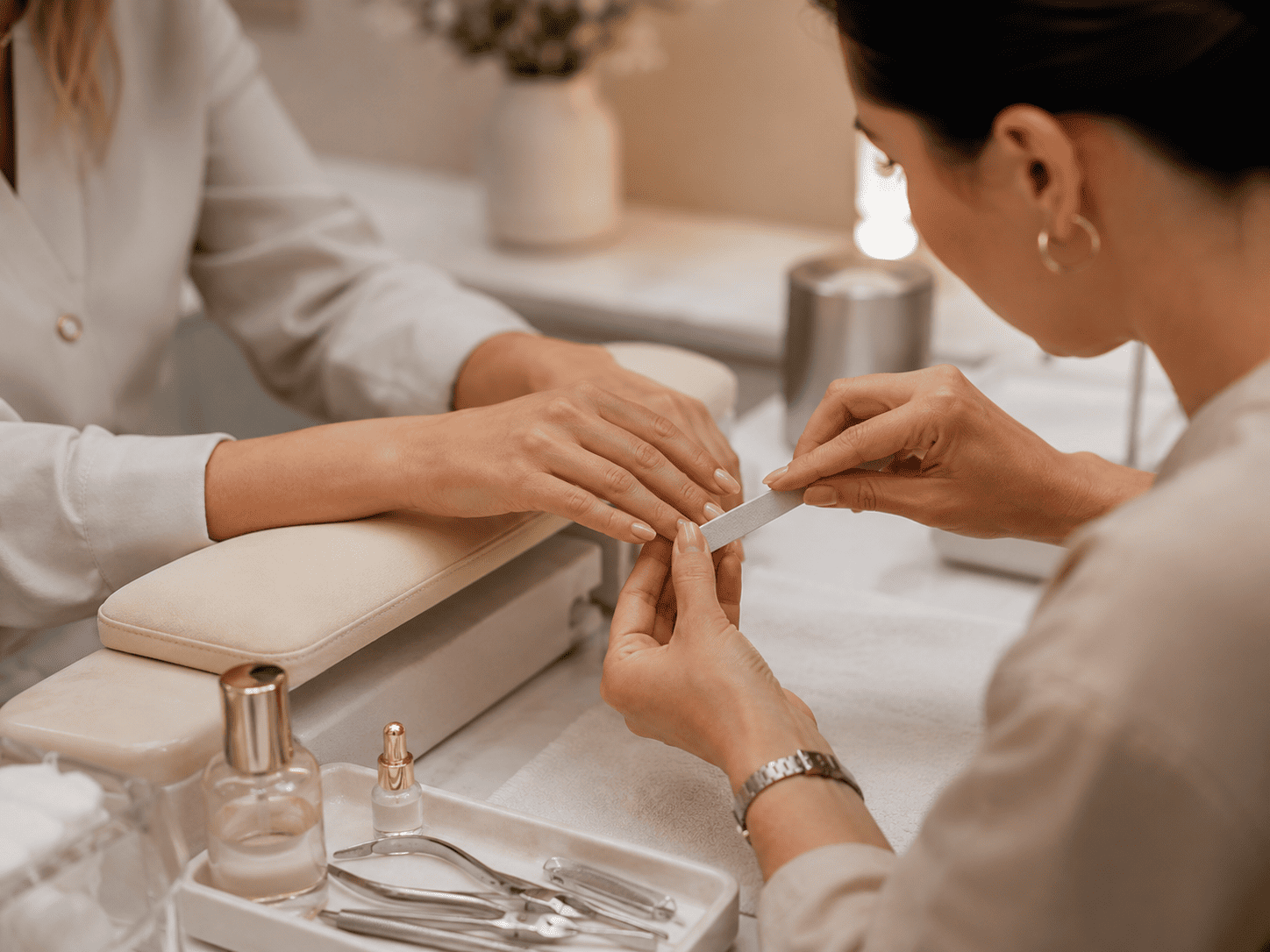Professional manicure services at Sugarluxe
